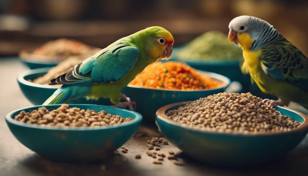 feeding chickens parakeet food