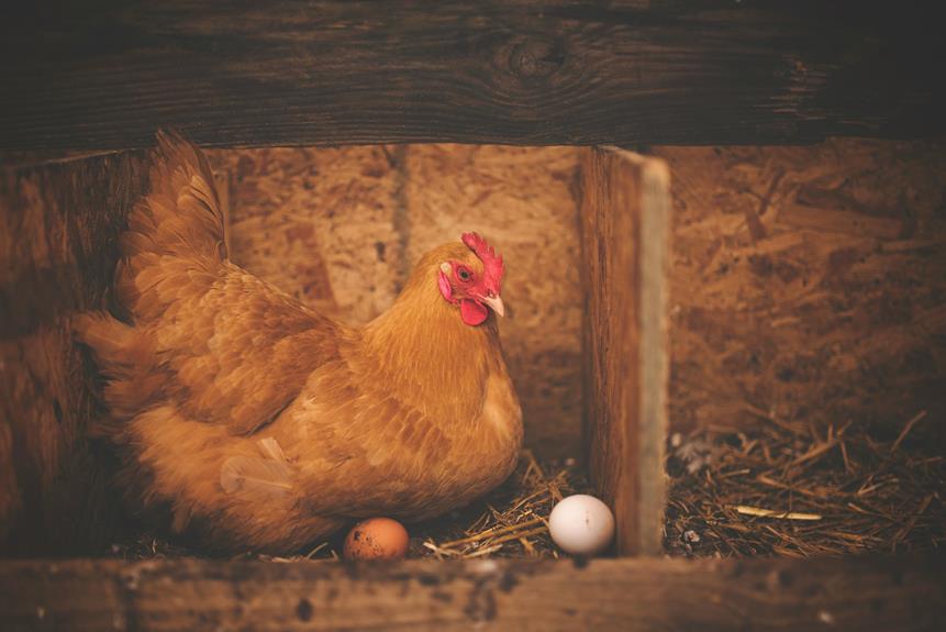 hen behavior with eggs
