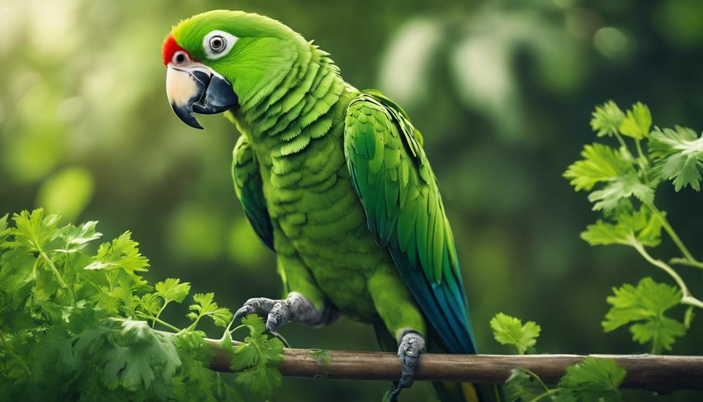 parrots and cilantro compatibility