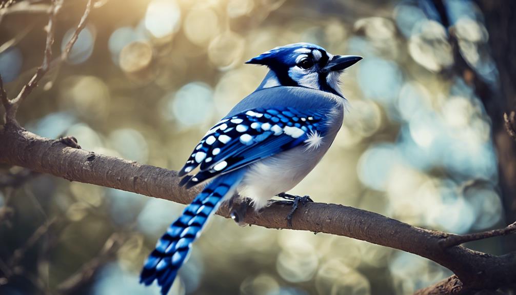 vibrant blue jay feathers
