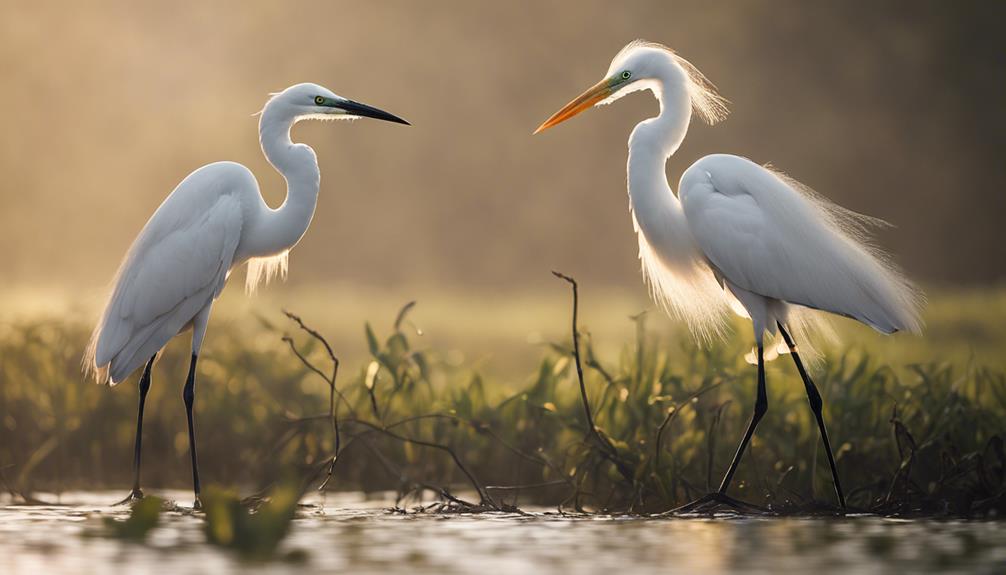 egrets in florida s wetlands